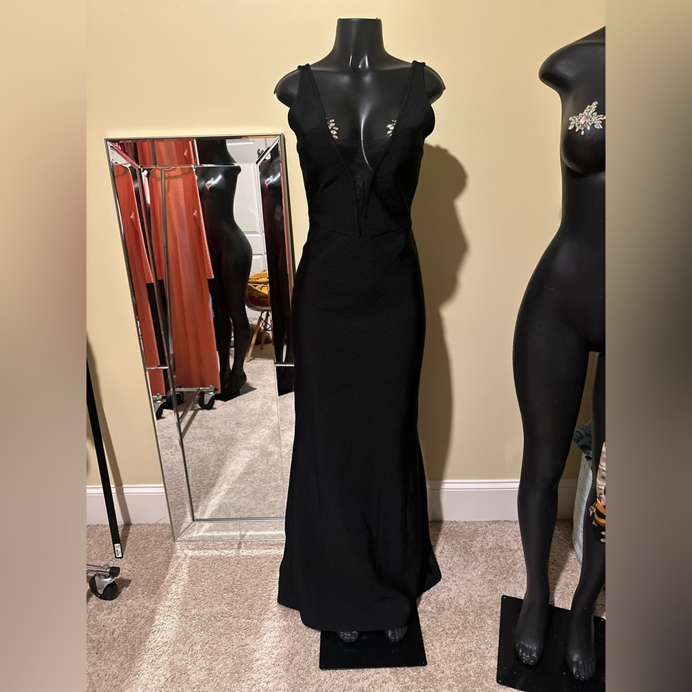Fashion Nova Black Backless Dress